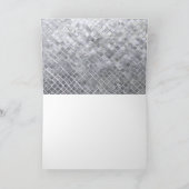 Monogrammed zwart en zilver mozaïek kaart (Binnen)