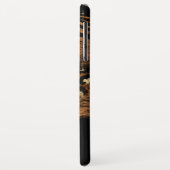 Monogrammed Zwart Goud Script Koper Case-Mate iPhone Case (Achterkant/links)