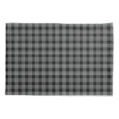 Monogrammed zwart & grijs Gecontroleerd Patroon Kussensloop (Achterkant)