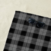 Monogrammed zwart & grijs Gecontroleerd Patroon Strandlaken (In situ)