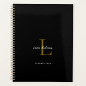 Monogrammed zwart-wit Planner (Voorkant)