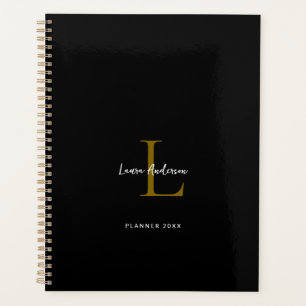 Monogrammed zwart-wit Planner