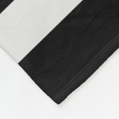 Monogrammed Zwart & Wit Stripes Fleece Deken (Hoek)