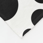 Monogrammed zwarte cirkels en Stippen Fleece Deken (Hoek)