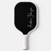Monogrammed zwarte pickleball paddle (Achterkant)