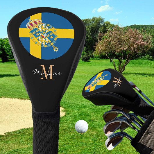 Monogrammed & Zweden Flag Golf Clubs Hoesjes Golfheadcover