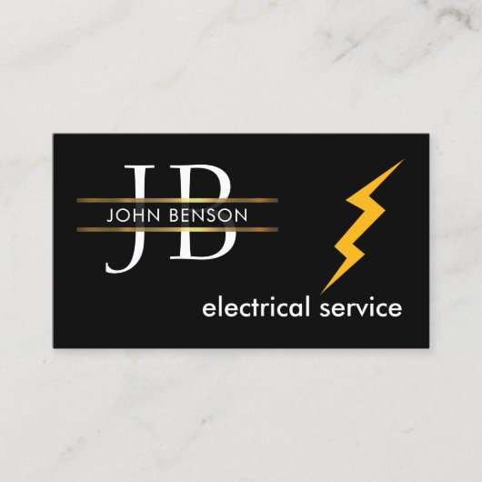 Monogrammeer uw elektrische naam visitekaartje (Voorkant)