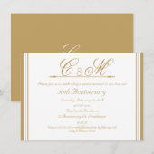 Monogrammen 50e trouwdag uitnodiging (Voorkant / Achterkant)