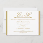 Monogrammen 50e trouwdag uitnodiging (Voorkant)