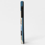 Monogrammen 7 Foto collage op Blauwgroen Peacock B Case-Mate iPhone Case (Achterkant/links)