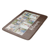 Monogrammen 8 Fotofamilie Collage Brown Badmat (Gekanteld)