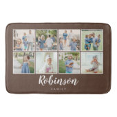 Monogrammen 8 Fotofamilie Collage Brown Badmat (Voorkant)
