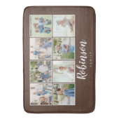 Monogrammen 8 Fotofamilie Collage Brown Badmat (Voorkant Verticaal)