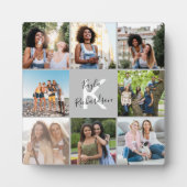 Monogrammen 8 Fotoraster Collage Afstuderen Plaque Fotoplaat (Voorkant)