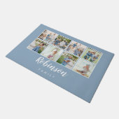 Monogrammen 8 Fotoserie Collage Light Blue Deurmat (Schuin)