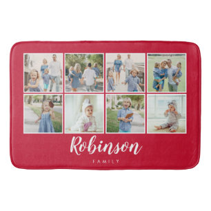 Monogrammen 8 Fotoserie Collage Red Badmat