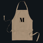 Monogrammen, aangepast initiaal, zwart wit Apron Standaard Schort<br><div class="desc">Monogrammed douane initiaal zwart wit Schort. Minimalistisch,  modern,  elegant,  stijlvol design.</div>