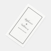 Monogrammen Aangepaste naam Bruiloft Eenvoudig Min Servet (Hoek)