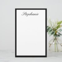 Monogrammen Aangepaste Naam Zwart Wit Minimale Bru