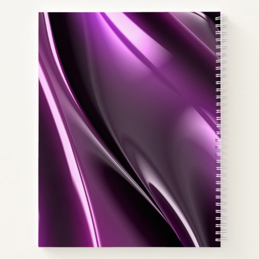 Monogrammen Abstract Paars 3D Grafisch Notitieboek (Achterkant)