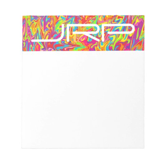  monogrammen Abstracte wervelkolom Notitieblok (Voorkant)