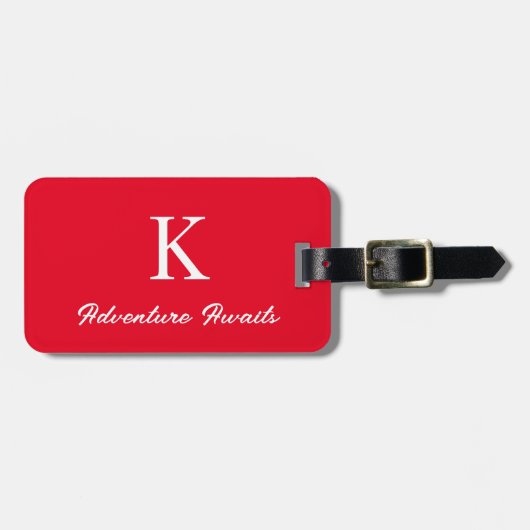 Monogrammen Avontuur Wachten Typografie Travel Gif Bagagelabel (Voorkant horizontaal)