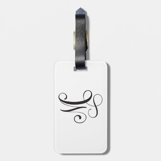 Monogrammen Bagagelabel (Achterkant verticaal)