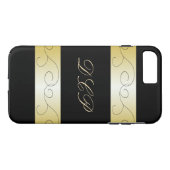 Monogrammen  Black Gold Trendy CricketDiane Case-Mate iPhone Case (Achterkant (Horizontaal))