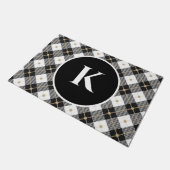 Monogrammen Black White Gold Pset Deurmat (Schuin)
