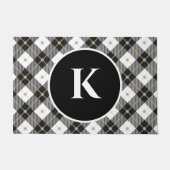 Monogrammen Black White Gold Pset Deurmat (Voorkant)