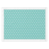 Monogrammen Blauwgroen blauwe witte krab Nautisch Tafelkleed (Voorkant (Horizontaal))