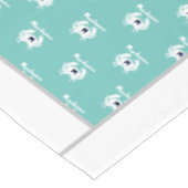 Monogrammen Blauwgroen blauwe witte krab Nautisch Tafelkleed (Gekanteld)