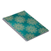 Monogrammen Blauwgroen en Gold Notebook Journal Notitieboek (Rechterzijde)