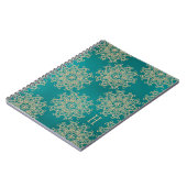 Monogrammen Blauwgroen en Gold Notebook Journal Notitieboek (Linkerzijde)