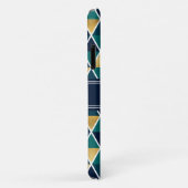 Monogrammen Blauwgroen gouddriehoekspatroon Case-Mate iPhone Case (Achterkant/rechts)