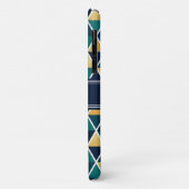 Monogrammen Blauwgroen gouddriehoekspatroon Case-Mate iPhone Case (Achterkant/links)
