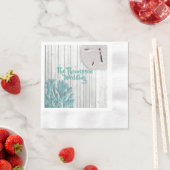 Monogrammen Blauwgroen keukenpapier Servet (Insitu)