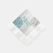 Monogrammen Blauwgroen keukenpapier Servet (Hoek)