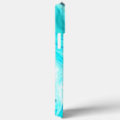 Monogrammen Blauwgroen witte patronen Agate Artsti Case-Mate iPhone Case (Achterkant / Rechts)