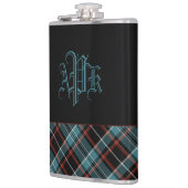 Monogrammen Blauwgroen, zwart en rood Heupfles (Links)