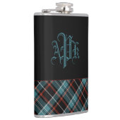 Monogrammen Blauwgroen, zwart en rood Heupfles (Rechts)