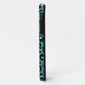 Monogrammen Blauwgroen Zwart Witte Patroon Case-Mate iPhone Case (Achterkant/links)