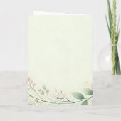 Monogrammen Bloembladeren Beige Sage Green Wedding (Achterkant)
