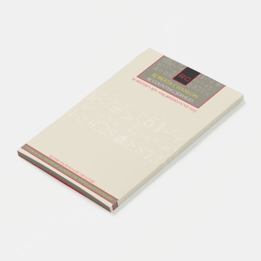 Monogrammen Boekhoudkundige notities Post-it® Notes (Schuin)