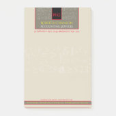 Monogrammen Boekhoudkundige notities Post-it® Notes (Voorkant)