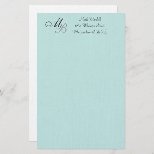 Monogrammen Briefpapier (Voorkant / Achterkant)