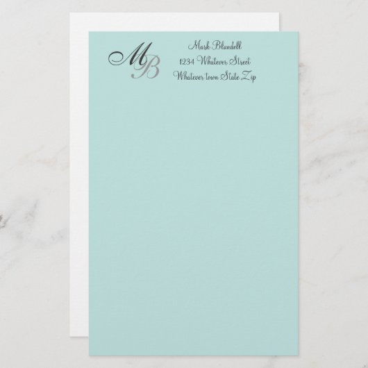 Monogrammen Briefpapier (Voorkant / Achterkant)