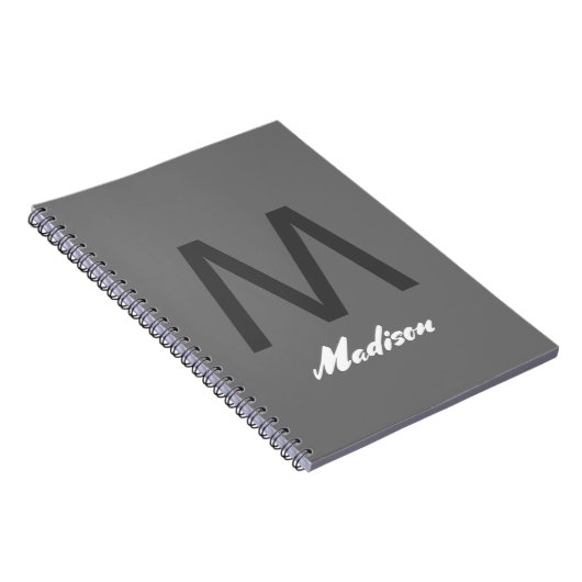 Monogrammen bruidsmeisje groomman bruiloft cadeau  notitieboek (Rechterzijde)