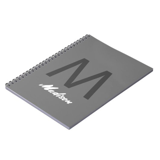 Monogrammen bruidsmeisje groomman bruiloft cadeau notitieboek (Linkerzijde)