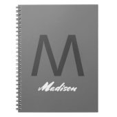 Monogrammen bruidsmeisje groomman bruiloft cadeau notitieboek (Voorkant)